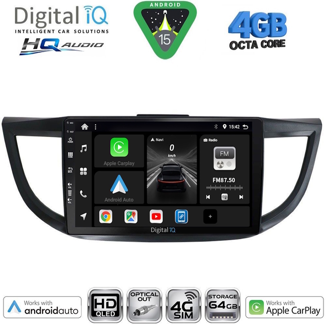 DIGITAL IQ BXK 191904D_CPAA (9inc) MULTIMEDIA TABLET for HONDA CIVIC 4Doors mod. 2012-2016