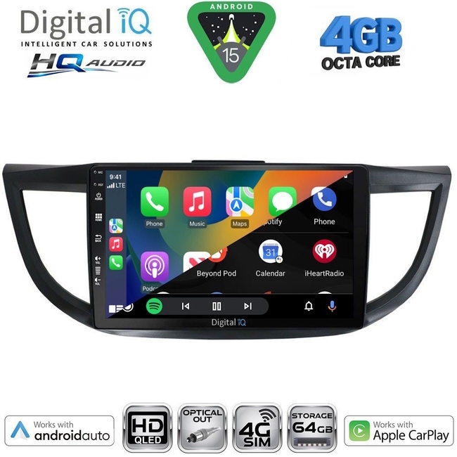 DIGITAL IQ BXK 191904D_CPAA (9inc) MULTIMEDIA TABLET for HONDA CIVIC 4Doors mod. 2012-2016