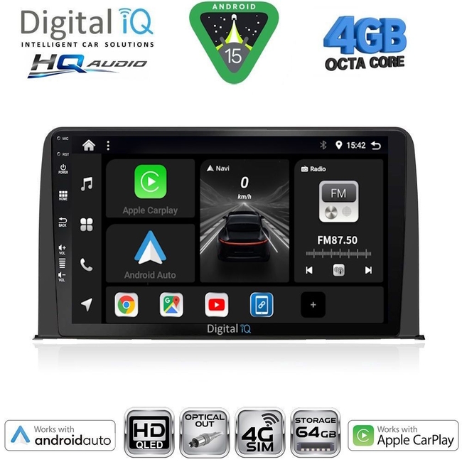 DIGITAL IQ BXK 191904D_CPAA (9inc) MULTIMEDIA TABLET for HONDA CIVIC 4Doors mod. 2012-2016