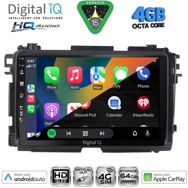DIGITAL IQ BXK 19201_CPAA (9inc) MULTIMEDIA TABLET for HONDA HRV mod. 2015-2021
