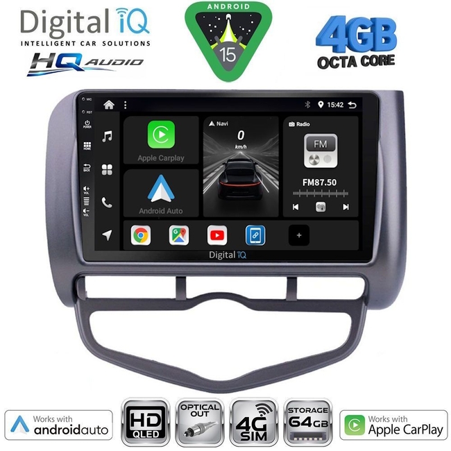 DIGITAL IQ BXK 19210_CPAA A/C (9inc) MULTIMEDIA TABLET for HONDA JAZZ mod. 2002-2008