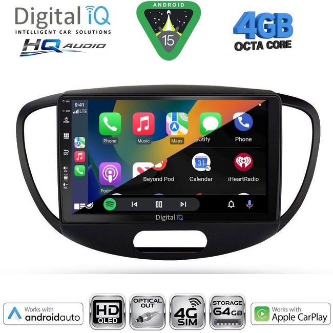 DIGITAL IQ BXK 19223_CPAA (9inc) MULTIMEDIA TABLET for HYUNDAI i10 mod. 2008-2013