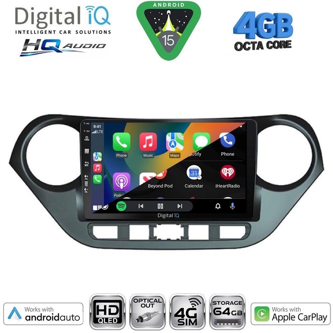 DIGITAL IQ BXK 19224_CPAA (9inc) MULTIMEDIA TABLET for HYUNDAI i10 mod. 2014-2020