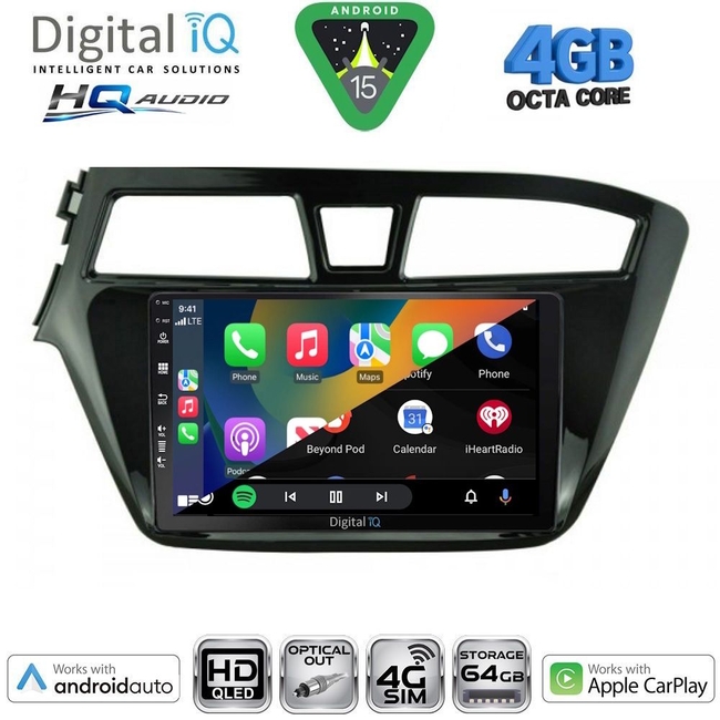 DIGITAL IQ BXK 19229_CPAA (9inc) MULTIMEDIA TABLET for HYUNDAI i20 mod. 2014-2018