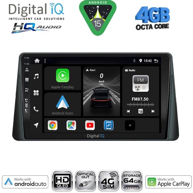 DIGITAL IQ BXK 19156BL_CPAA A/C (9inc) MULTIMEDIA TABLET for FORD FOCUS mod. 2005-2012 (BLACK)