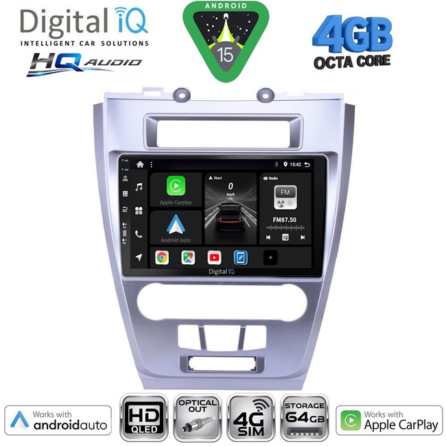DIGITAL IQ BXK 19156BL_CPAA A/C (9inc) MULTIMEDIA TABLET for FORD FOCUS mod. 2005-2012 (BLACK)