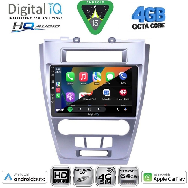 DIGITAL IQ BXK 19156BL_CPAA A/C (9inc) MULTIMEDIA TABLET for FORD FOCUS mod. 2005-2012 (BLACK)