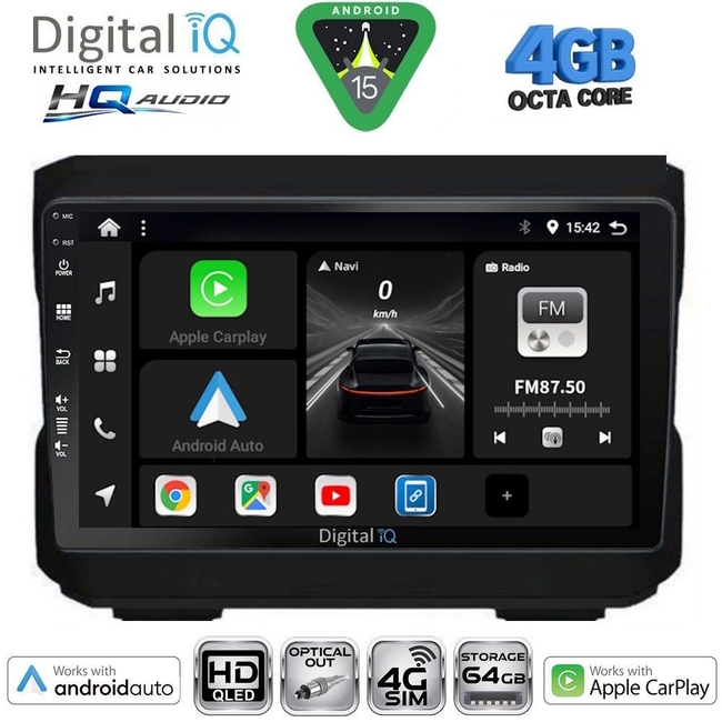 DIGITAL IQ BXK 19270_CPAA (10inc) MULTIMEDIA TABLET for JEEP CHEROKEE – LIBERTY mod. 2007-2014