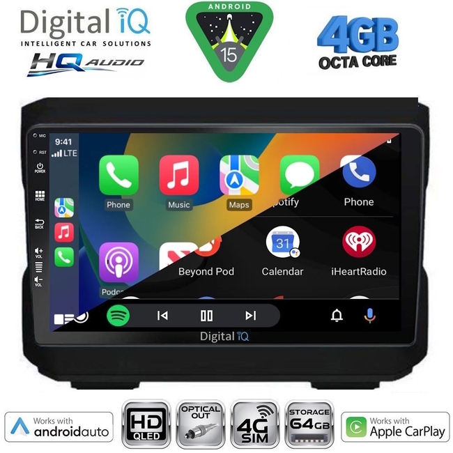 DIGITAL IQ BXK 19270_CPAA (10inc) MULTIMEDIA TABLET for JEEP CHEROKEE – LIBERTY mod. 2007-2014