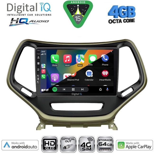 DIGITAL IQ BXK 19270_CPAA (10inc) MULTIMEDIA TABLET for JEEP CHEROKEE – LIBERTY mod. 2007-2014