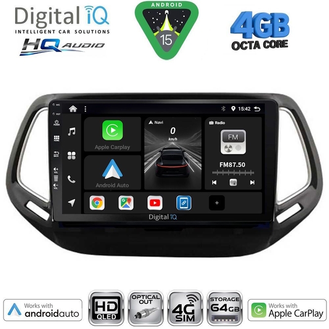 DIGITAL IQ BXK 19270_CPAA (10inc) MULTIMEDIA TABLET for JEEP CHEROKEE – LIBERTY mod. 2007-2014