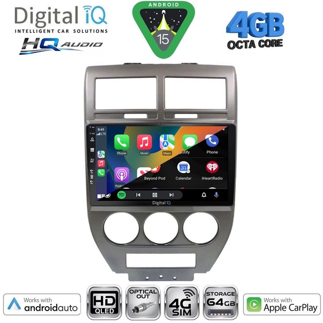 DIGITAL IQ BXK 19276_CPAA (10inc) MULTIMEDIA TABLET for JEEP COMPASS - PATRIOT mod. 2007-2016
