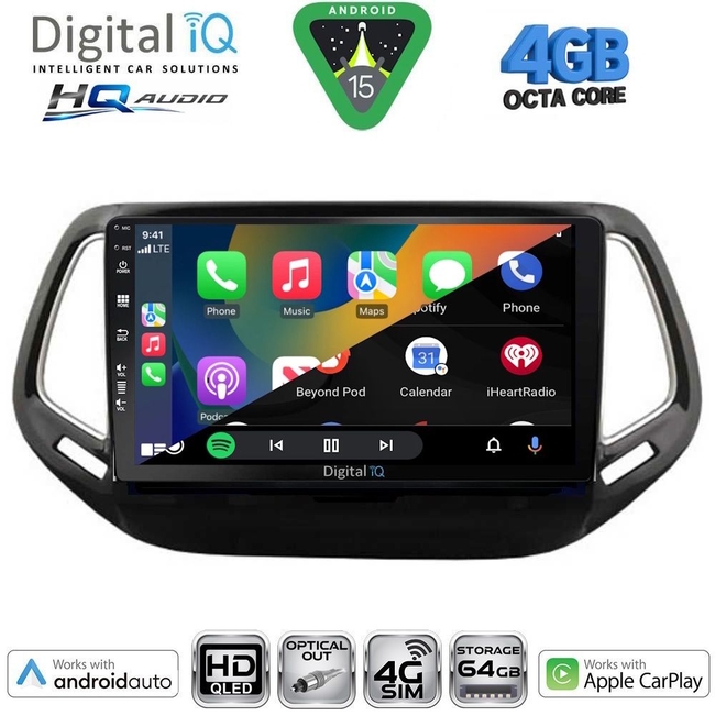 DIGITAL IQ BXK 19278_CPAA (10inc) MULTIMEDIA TABLET for JEEP COMPASS mod. 2016-2021
