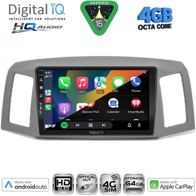 DIGITAL IQ BXK 19281_CPAA (10inc) MULTIMEDIA TABLET for JEEP GRAND CHEROKEE mod. 2005-2007