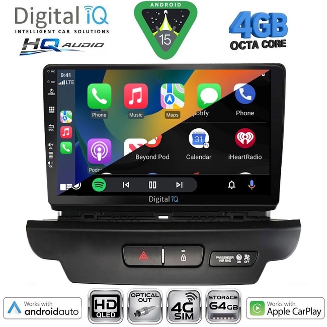 DIGITAL IQ BXK 19304_CPAA (9inc) MULTIMEDIA TABLET for KIA CEED - XCEED mod. 2018-2022