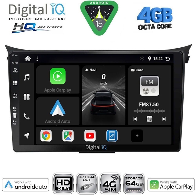 DIGITAL IQ BXK 19231_CPAA A/C (9inc) MULTIMEDIA TABLET for HYUNDAI i30 mod. 2007-2012