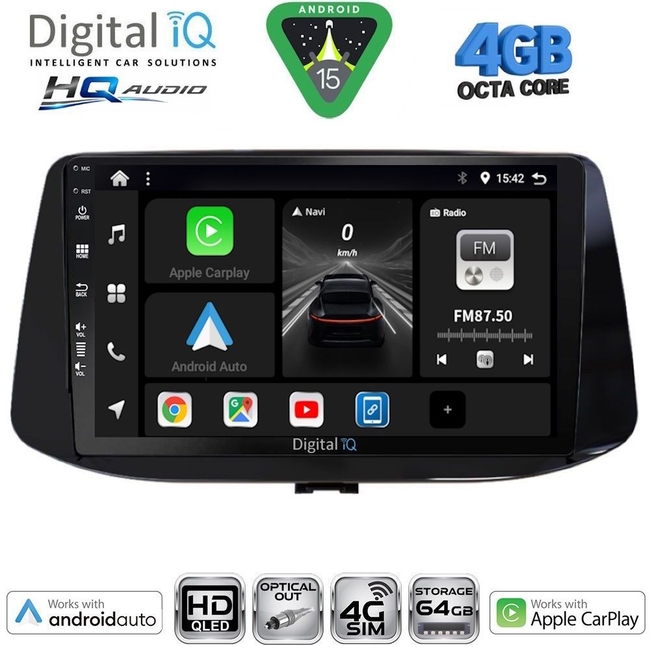 DIGITAL IQ BXK 19231_CPAA A/C (9inc) MULTIMEDIA TABLET for HYUNDAI i30 mod. 2007-2012