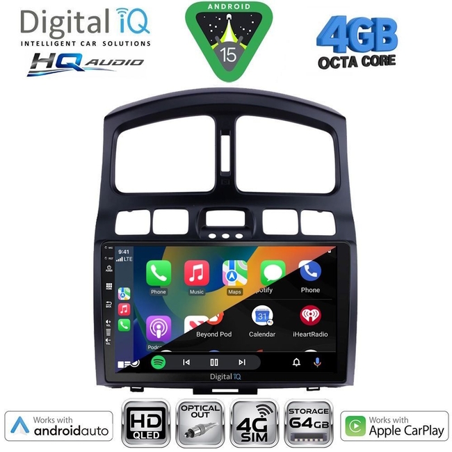 DIGITAL IQ BXK 19231_CPAA A/C (9inc) MULTIMEDIA TABLET for HYUNDAI i30 mod. 2007-2012