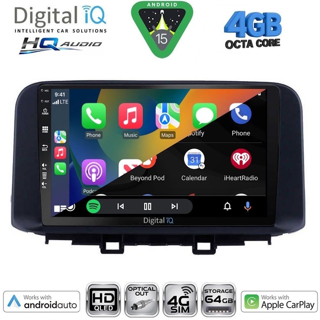 DIGITAL IQ BXK 19231_CPAA A/C (9inc) MULTIMEDIA TABLET for HYUNDAI i30 mod. 2007-2012