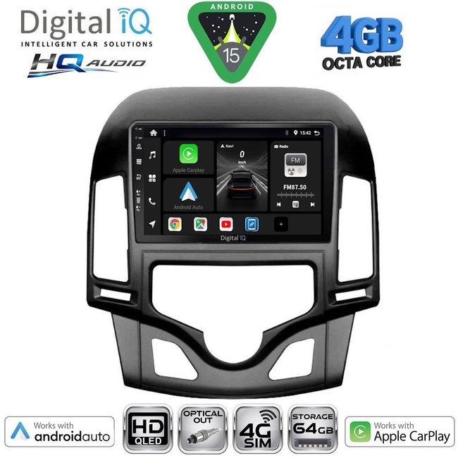 DIGITAL IQ BXK 19231_CPAA A/C (9inc) MULTIMEDIA TABLET for HYUNDAI i30 mod. 2007-2012