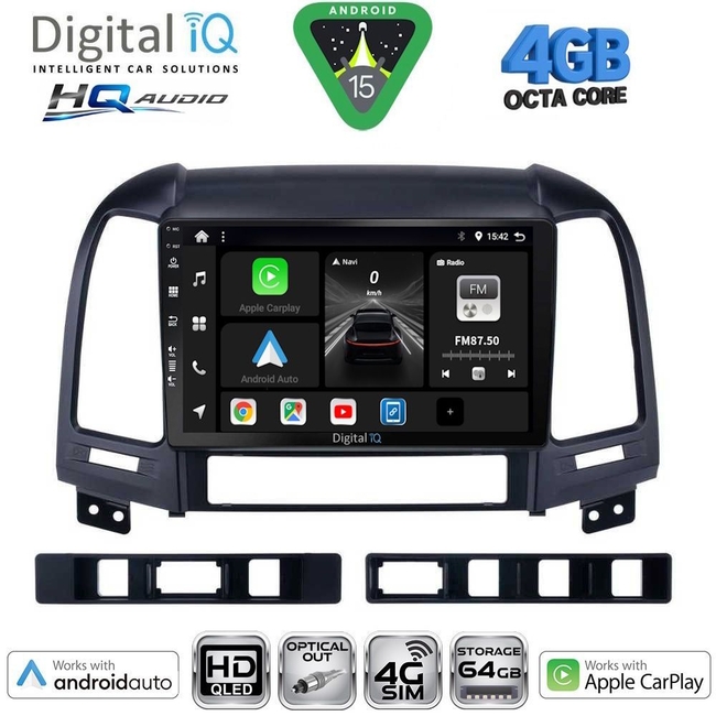 DIGITAL IQ BXK 19239_CPAA (9inc) MULTIMEDIA TABLET for HYUNDAI SANTA FE  mod. 2005-2013