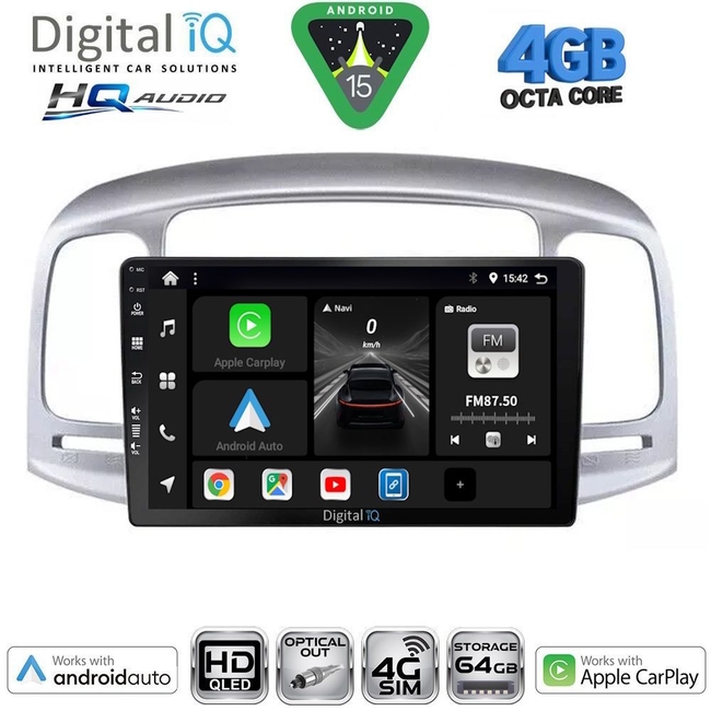 DIGITAL IQ BXK 19240_CPAA (9inc) MULTIMEDIA TABLET for HYUNDAI MATRIX mod. 2001-2010