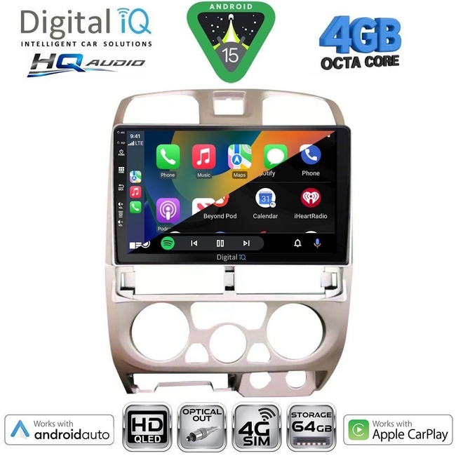 DIGITAL IQ BXK 19253SL_CPAA (9inc) MULTIMEDIA TABLET for ISUZU D-MAX mod. 2002-2008 (SILVER)