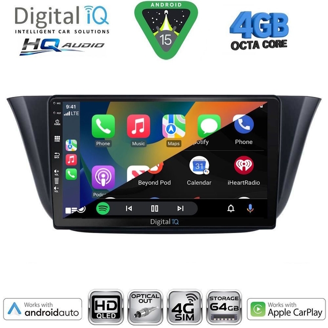 DIGITAL IQ BXK 19265_CPAA (9inc) MULTIMEDIA TABLET for IVECO DAILY mod. 2014-2023