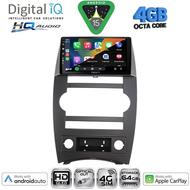 DIGITAL IQ BXK 19274_CPAA (9inc) MULTIMEDIA TABLET for JEEP COMMANDER mod. 2007-2009