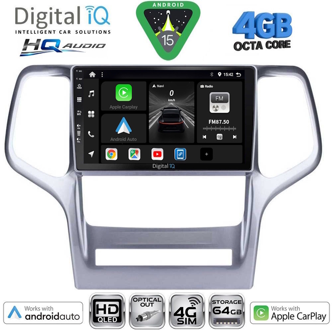 DIGITAL IQ BXK 19280_CPAA (9inc) MULTIMEDIA TABLET for JEEP GRAND CHEROKEE mod. 1999-2004