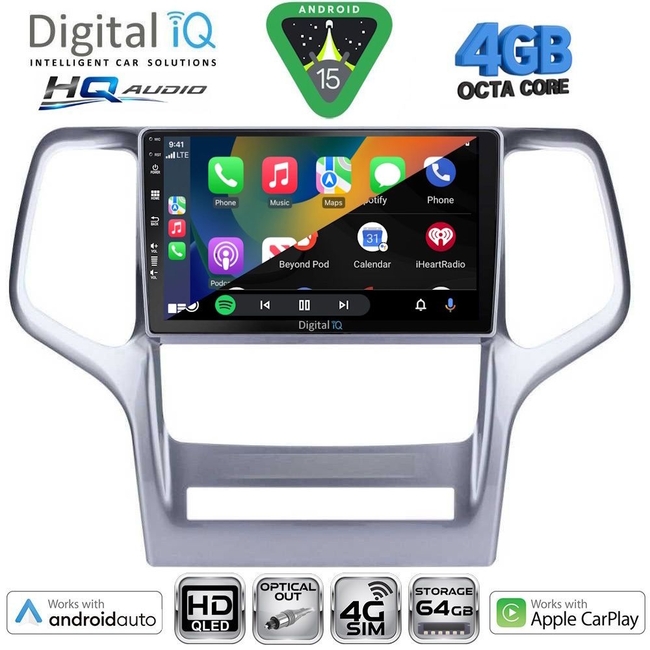DIGITAL IQ BXK 19280_CPAA (9inc) MULTIMEDIA TABLET for JEEP GRAND CHEROKEE mod. 1999-2004
