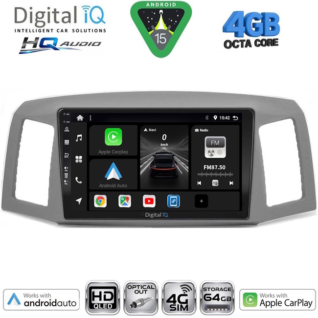 DIGITAL IQ BXK 19280_CPAA (9inc) MULTIMEDIA TABLET for JEEP GRAND CHEROKEE mod. 1999-2004