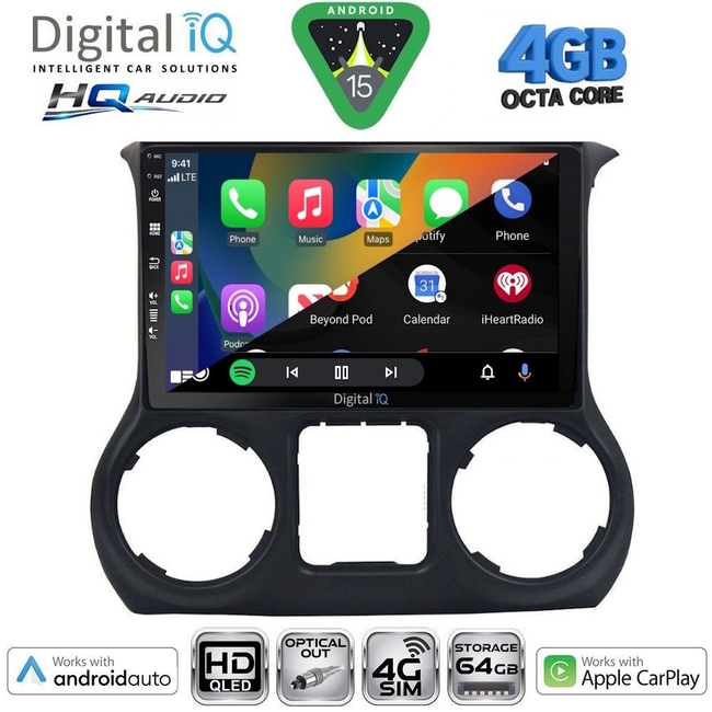 DIGITAL IQ BXK 19290_CPAA (9inc) MULTIMEDIA TABLET for JEEP RENEGADE  mod. 2014-2025