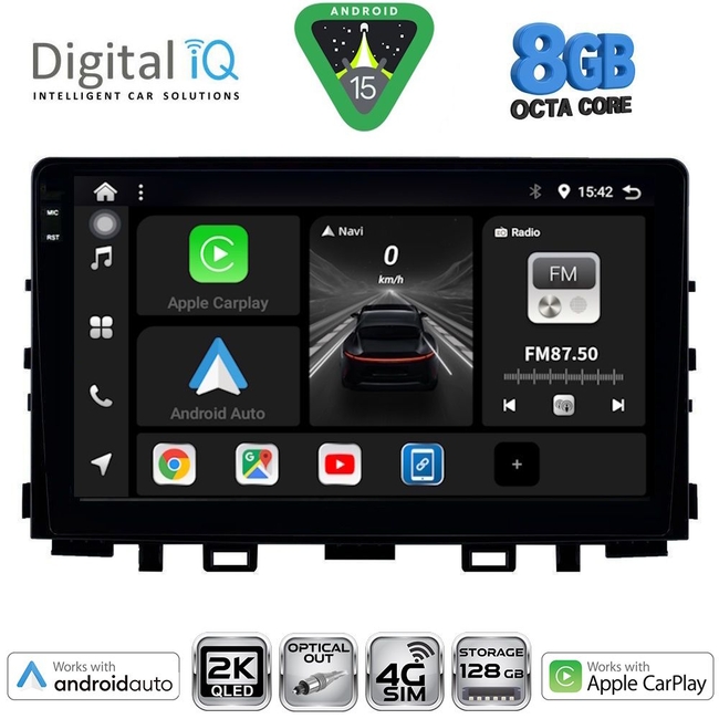 DIGITAL IQ BXK 19310_CPAA (9inc) MULTIMEDIA TABLET for KIA PICANTO mod. 2021-2026