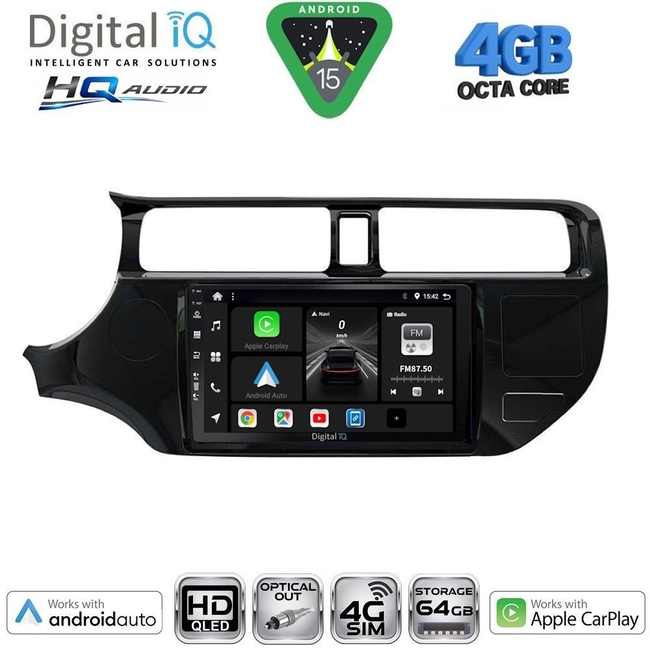 DIGITAL IQ BXK 19313_CPAA (9inc) MULTIMEDIA TABLET for KIA RIO mod. 2005-2011