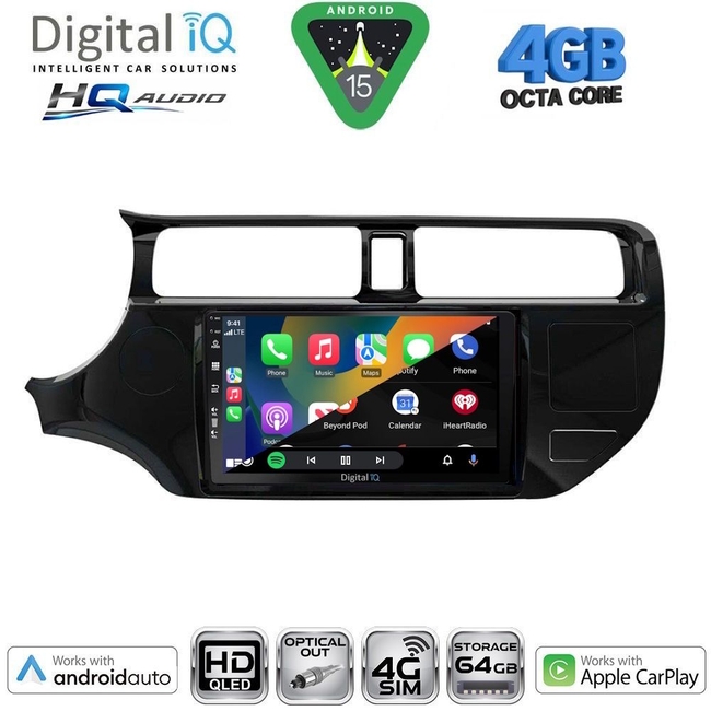 DIGITAL IQ BXK 19313_CPAA (9inc) MULTIMEDIA TABLET for KIA RIO mod. 2005-2011