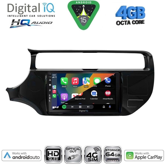 DIGITAL IQ BXK 19313_CPAA (9inc) MULTIMEDIA TABLET for KIA RIO mod. 2005-2011