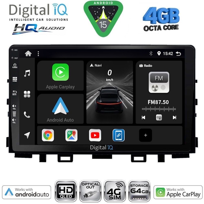 DIGITAL IQ BXK 19316_CPAA (9inc) MULTIMEDIA TABLET for KIA RIO mod. 2018-2026 – STONIC mod. 2017-2026
