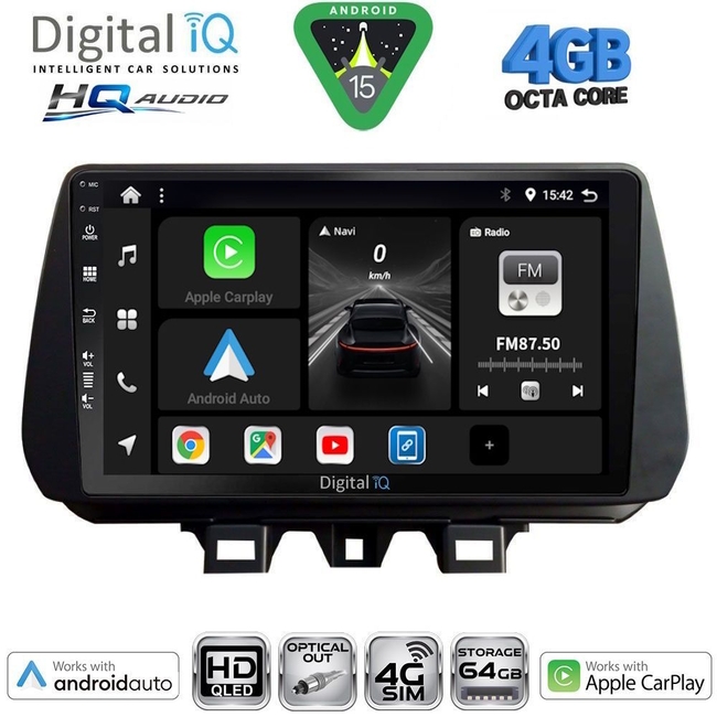 DIGITAL IQ BXK 19244_CPAA (9inc) MULTIMEDIA TABLET for HYUNDAI TUCSON mod. 2019-2023