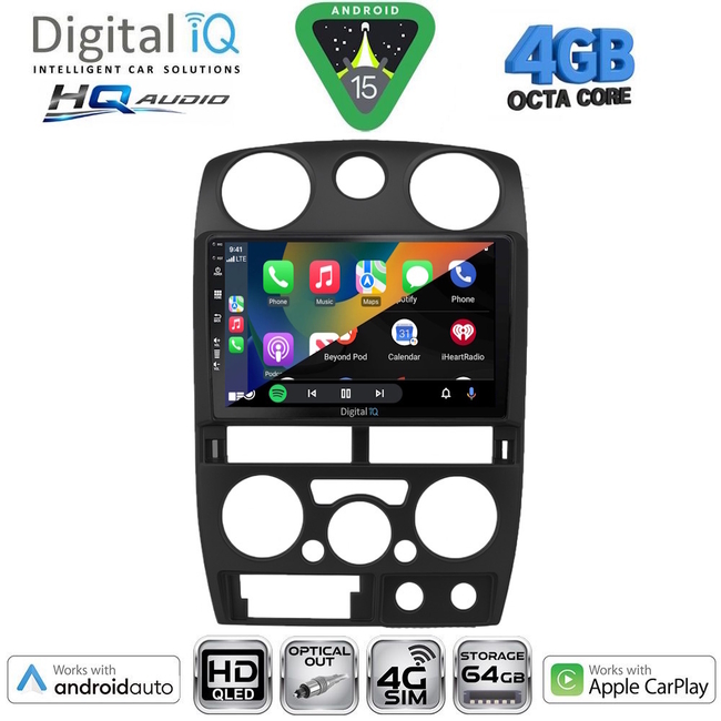 DIGITAL IQ BXK 19254BL_CPAA (9inc) MULTIMEDIA TABLET for ISUZU D-MAX mod. 2008-2012 (BLACK)
