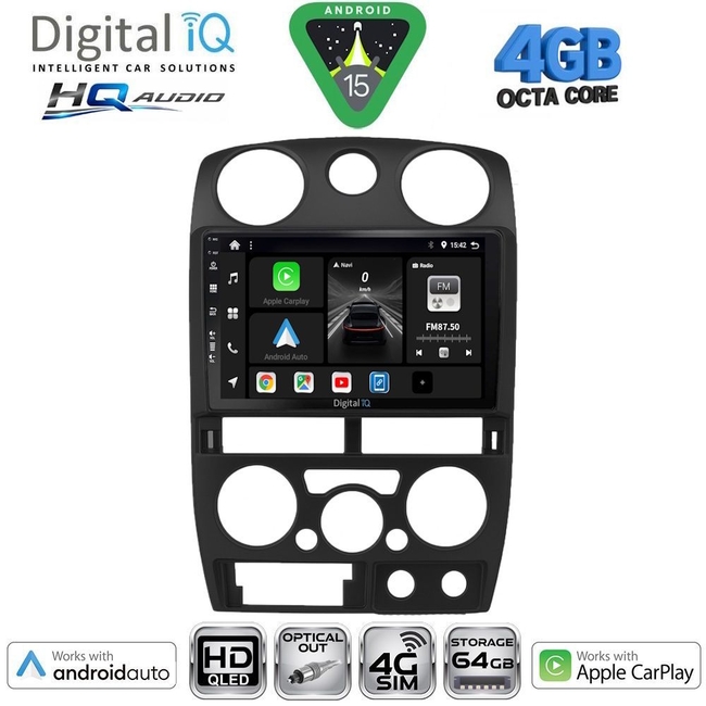 DIGITAL IQ BXK 19253BL_CPAA (9inc) MULTIMEDIA TABLET for ISUZU D-MAX mod. 2002-2008 (BLACK)