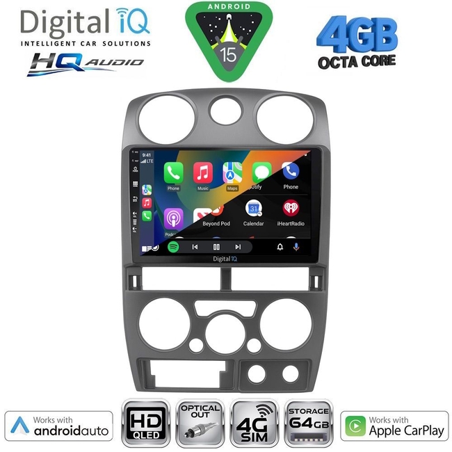 DIGITAL IQ BXK 19253BL_CPAA (9inc) MULTIMEDIA TABLET for ISUZU D-MAX mod. 2002-2008 (BLACK)
