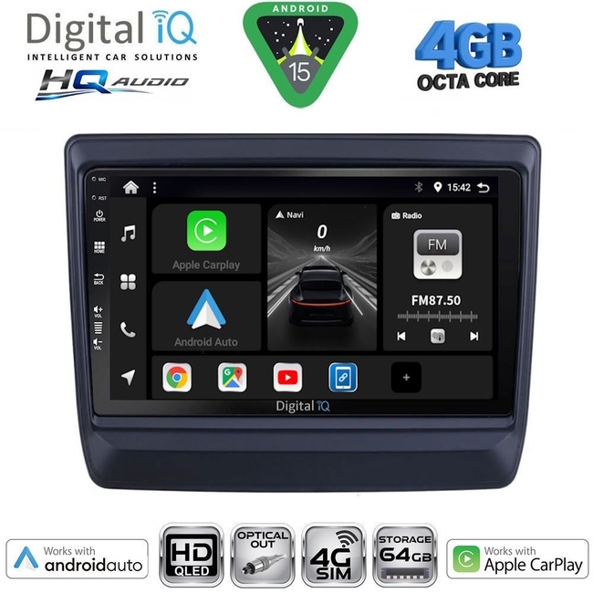 DIGITAL IQ BXK 19253BL_CPAA (9inc) MULTIMEDIA TABLET for ISUZU D-MAX mod. 2002-2008 (BLACK)