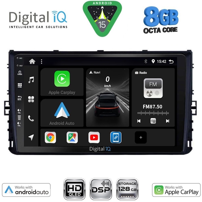 DIGITAL IQ BXF 7758_CPAA (9inc) MULTIMEDIA TABLET for VW POLO – TROC – TCROSS mod. 2017-2026