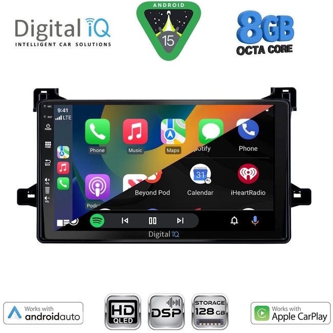 DIGITAL IQ BXF 7727_CPAA (9inc) MULTIMEDIA TABLET for TOYOTA PRIUS mod. 2016-2020