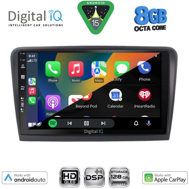 DIGITAL IQ BXF 7601_CPAA (9inc) MULTIMEDIA TABLET for SKODA RAPID  mod. 2012-2023