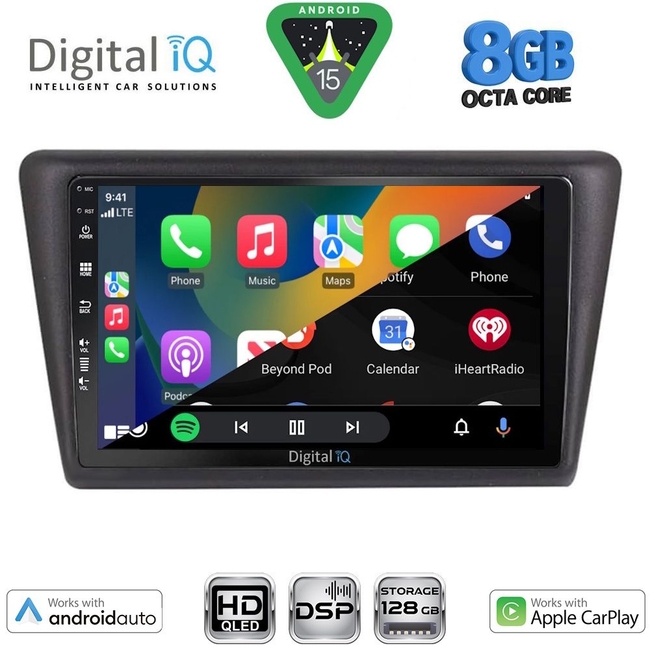 DIGITAL IQ BXF 7600_CPAA (9inc) MULTIMEDIA TABLET for SKODA RAPID SPACEBACK mod. 2014-2019