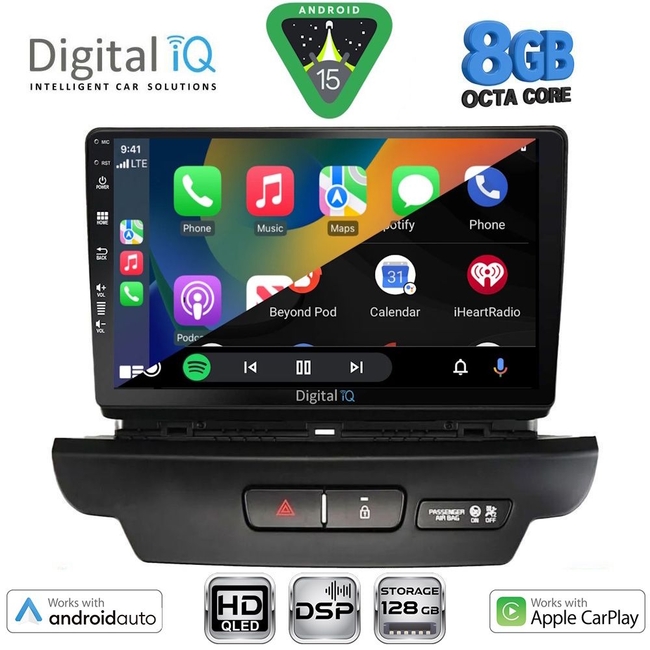 DIGITAL IQ BXF 7304_CPAA (9inc) MULTIMEDIA TABLET for KIA CEED - XCEED mod. 2018-2022