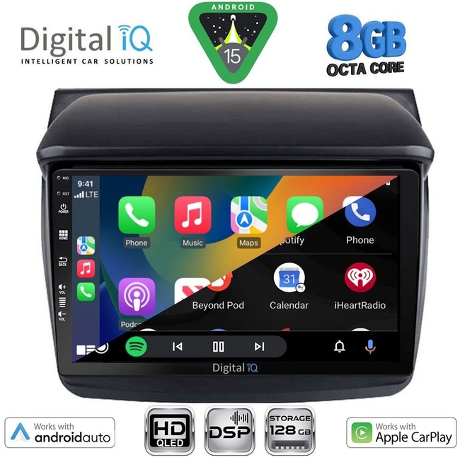 DIGITAL IQ BXF 7436_CPAA (9inc) MULTIMEDIA TABLET for MITSUBISHI L200 mod. 2006-2015