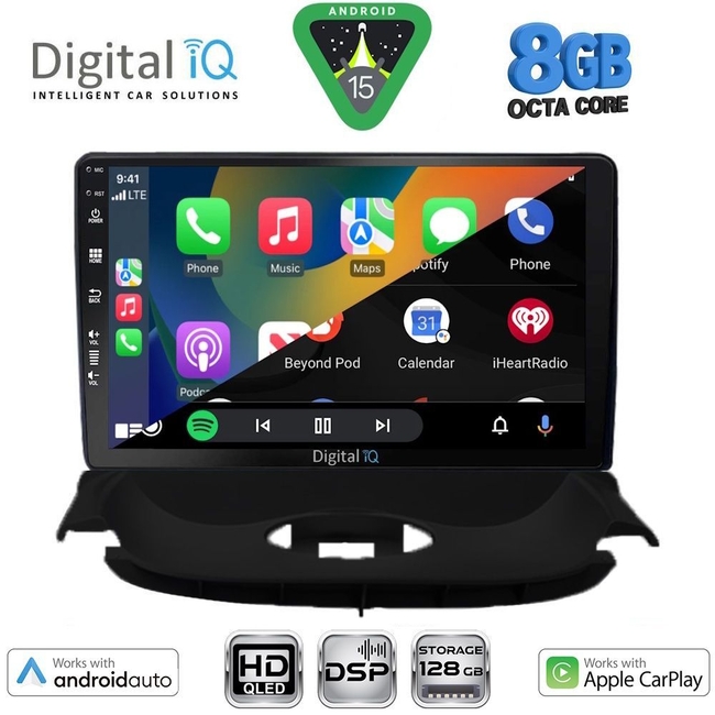 DIGITAL IQ BXF 7505_CPAA (9inc) MULTIMEDIA TABLET for PEUGEOT 206 mod. 1998-2006